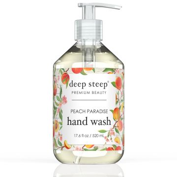 Peach Paradise Hand Wash 17.6 Oz Vegan Deep Steep Premium Beauty