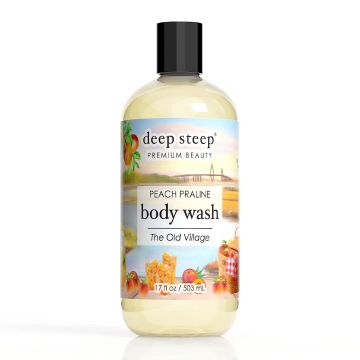 Peach Praline Body Wash 17 Oz Vegan Deep Steep Premium Beauty