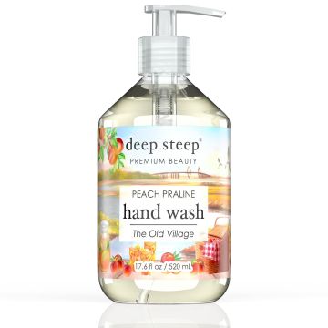 Peach Praline Vegan Hand Wash 17.6 Oz Deep Steep Premium Beauty
