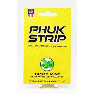 Phuk Strip Tasty Mint front view male enhancement strip made in USA