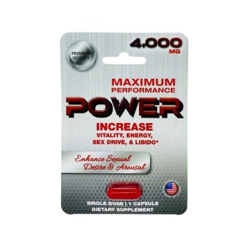 Power 4000 Mg Dietary Male Sexual Supplement Red Capsule