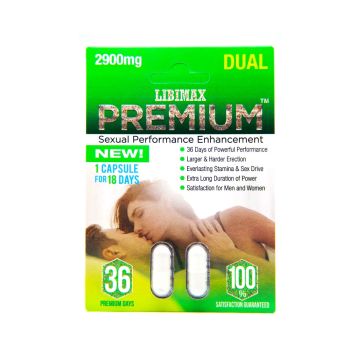 Premium 2900 white pill male enhancement two pill pack