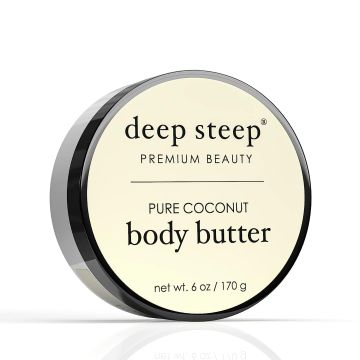 Pure Coconut Vegan Body Butter 6 Oz Deep Steep Premium Beauty