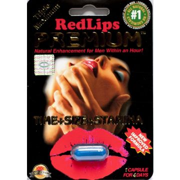 Red Lips Premium 1250mg  Triple Maximum Genuine Natural Enhancement for Men 1 Pill 