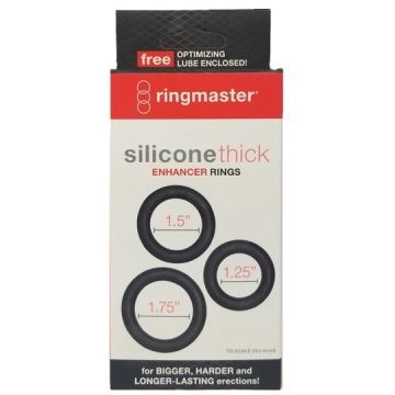 Ringmaster Silicone Enhancer Thick Cock Rings Three Sized