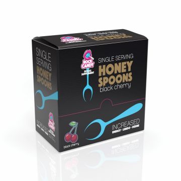 Black cherry rock candy honey spoons 24 count display box