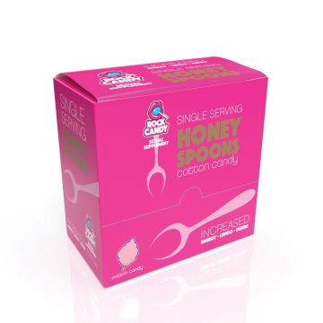 Rock Candy Honey Spoons Cotton Candy Sexual Supplement 24Ct Pink Display 