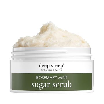 Rosemary Mint Vegan Sugar Scrub 8 Oz Deep Steep Premium Beauty