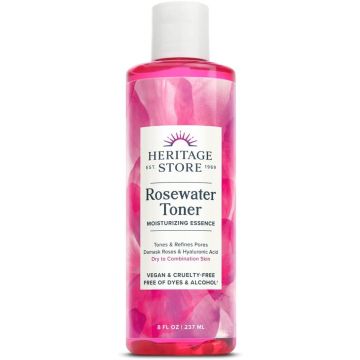Rosewater Toner Moisturizing Essence Alcohol Free 8 Oz Heritage Store