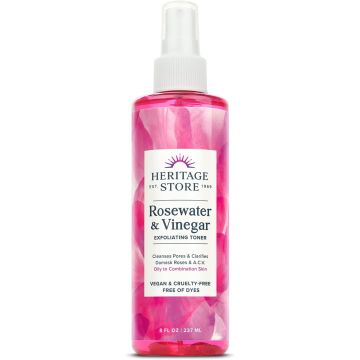 Rosewater Vinegar Exfoliating Toner Hypoallergenic 8 Oz Heritage Store