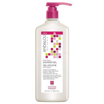 Sensitive 1000 Roses Soothing Shower Gel 32 fl oz Andalou Naturals
