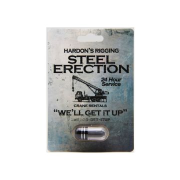 Steel Erection 5000 Male Sexual Dietary Supplement Black Capsule Front