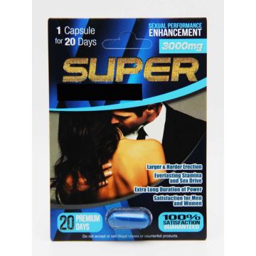 Super 3000 Blue Pill 3000mg male enhancement capsule Front View