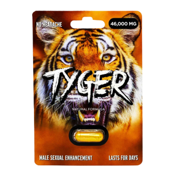 Tyger 46000mg male enhancement gold Gold Capsule front view