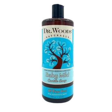 Unscented Baby Mild Castile Soap 32 Oz Sensitive Skins Dr. Woods