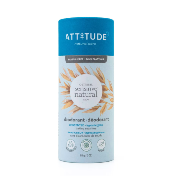 Unscented Baking Soda Free Deodorant 3 oz Hypoallergenic Attitude