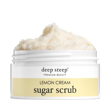 Vegan Lemon Cream Sugar Scrub 8 Oz Deep Steep 