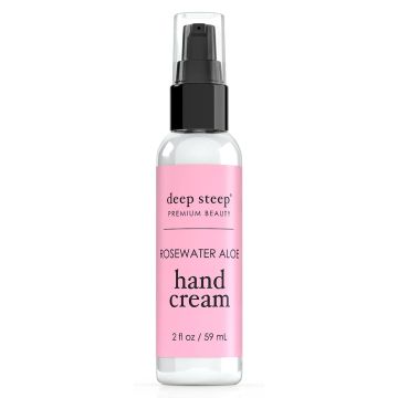 Vegan Rosewater Aloe Hand Cream 2 Oz Deep Steep Premium Beauty