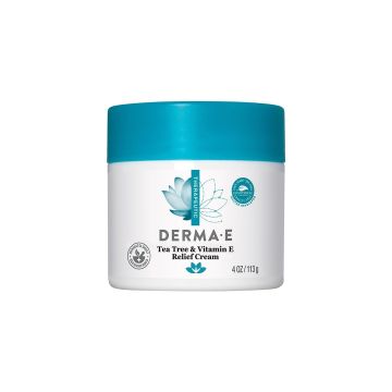 Vegan Tea Tree and Vitamin E Relief Cream 4 Oz Cruelty Free Derma E
