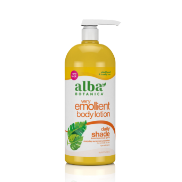 Very Emollient Daily Shade Body Lotion 32 Oz Alba Botanica 15 SPF front