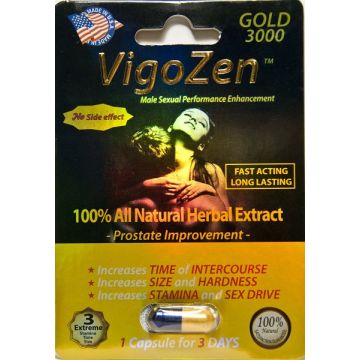 VigoZen Gold 1000mg Male Sexual Performance Enhancement by Nutra Vita