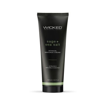 Wicked Sage Sea Salt Sensual Massage Cream 4 oz. Naturally Scented
