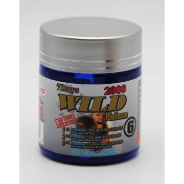 Wild Platinum 2000mg 6 capsule bottle front label