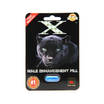 X Black Panther male enhancement capsule original front packaging