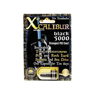 Xcalibur Black 5000 Male Sexual Performance Enhancement Pill Front