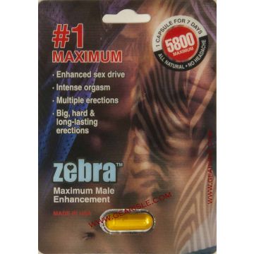 Zebra 5800 Maximum Male Enhancement Pill Up To 7 Days Effects
