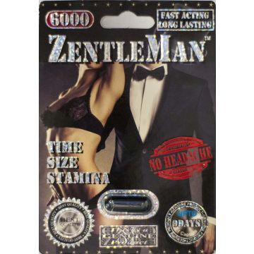 ZentleMan Black 60000 Type Z6 Genuine Male Sexual Enhancer Pill front