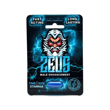 Zeus 1600mg male enhancement capsule genuine product Front Pill display