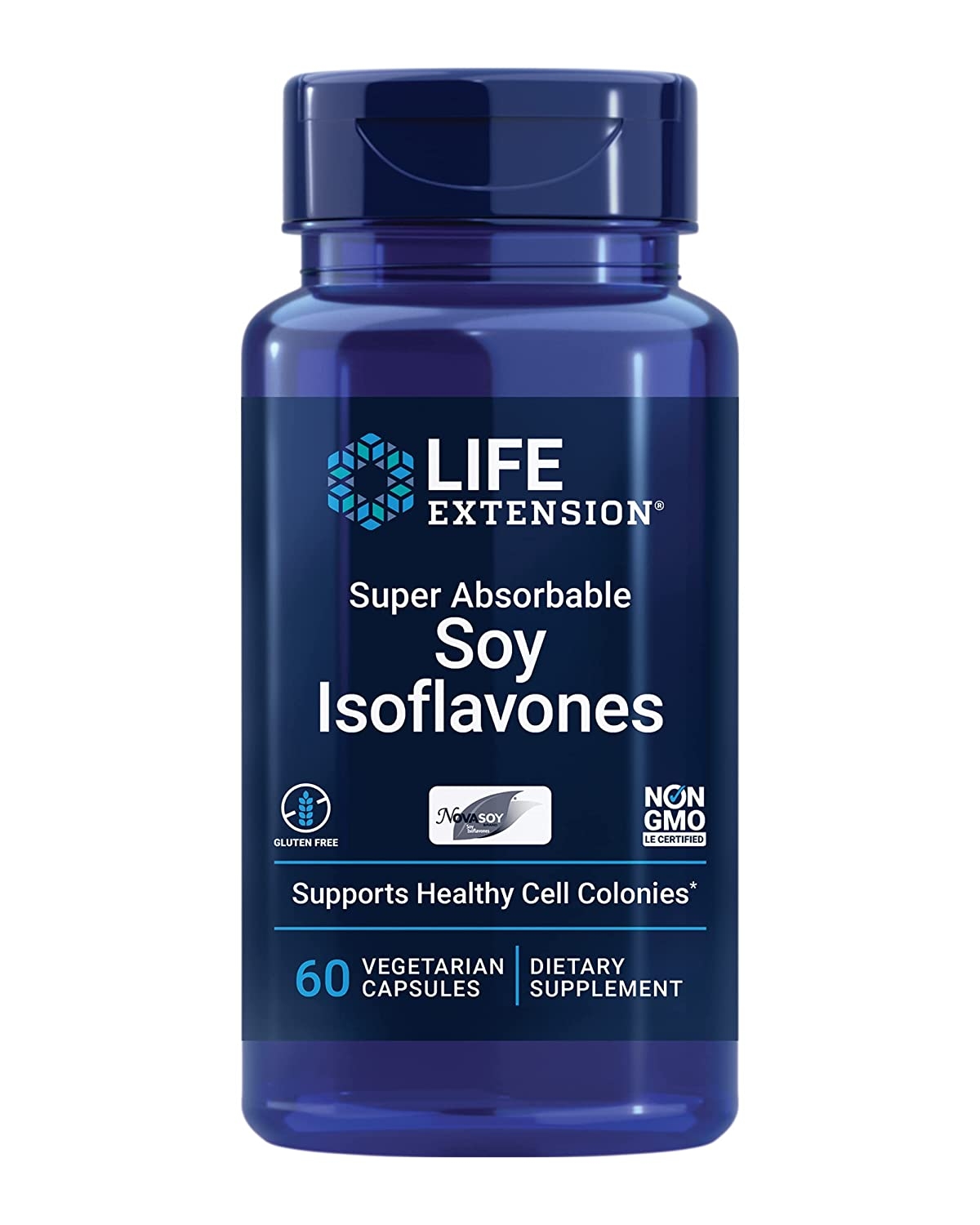 Life Extension Super-Absorbable Soy Isoflavones, 60 vegetarian capsules
