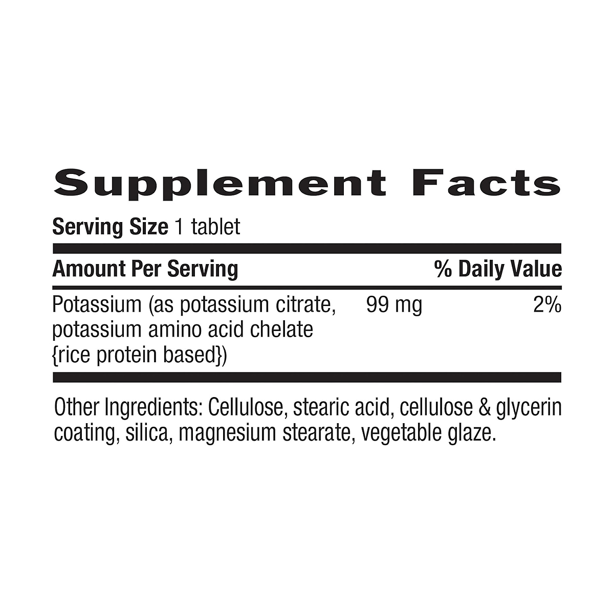 Country Life vegan-certified potassium 99 mg supplement bottle