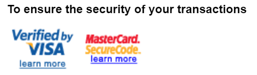 Verified by Visa MasterCard SecureCode logos